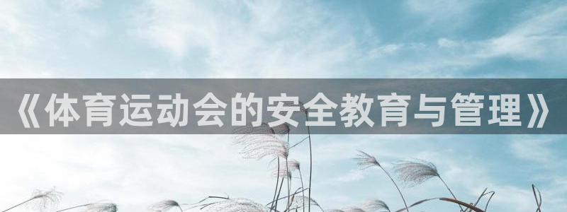 《体育运动会的安全教育与管理》